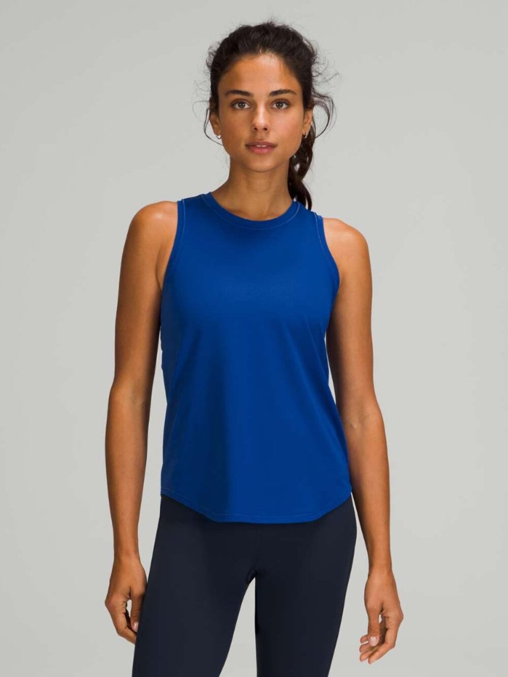 Lululemon Women's High Neck Running and Training Tank Top - Blue